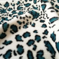 Blue Leopard Print Rabbit Fake Fur